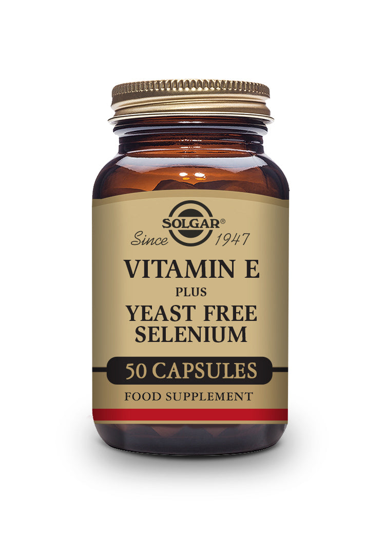 VITAMINA E con SELENIO (sin levadura). Cápsulas Vegetales